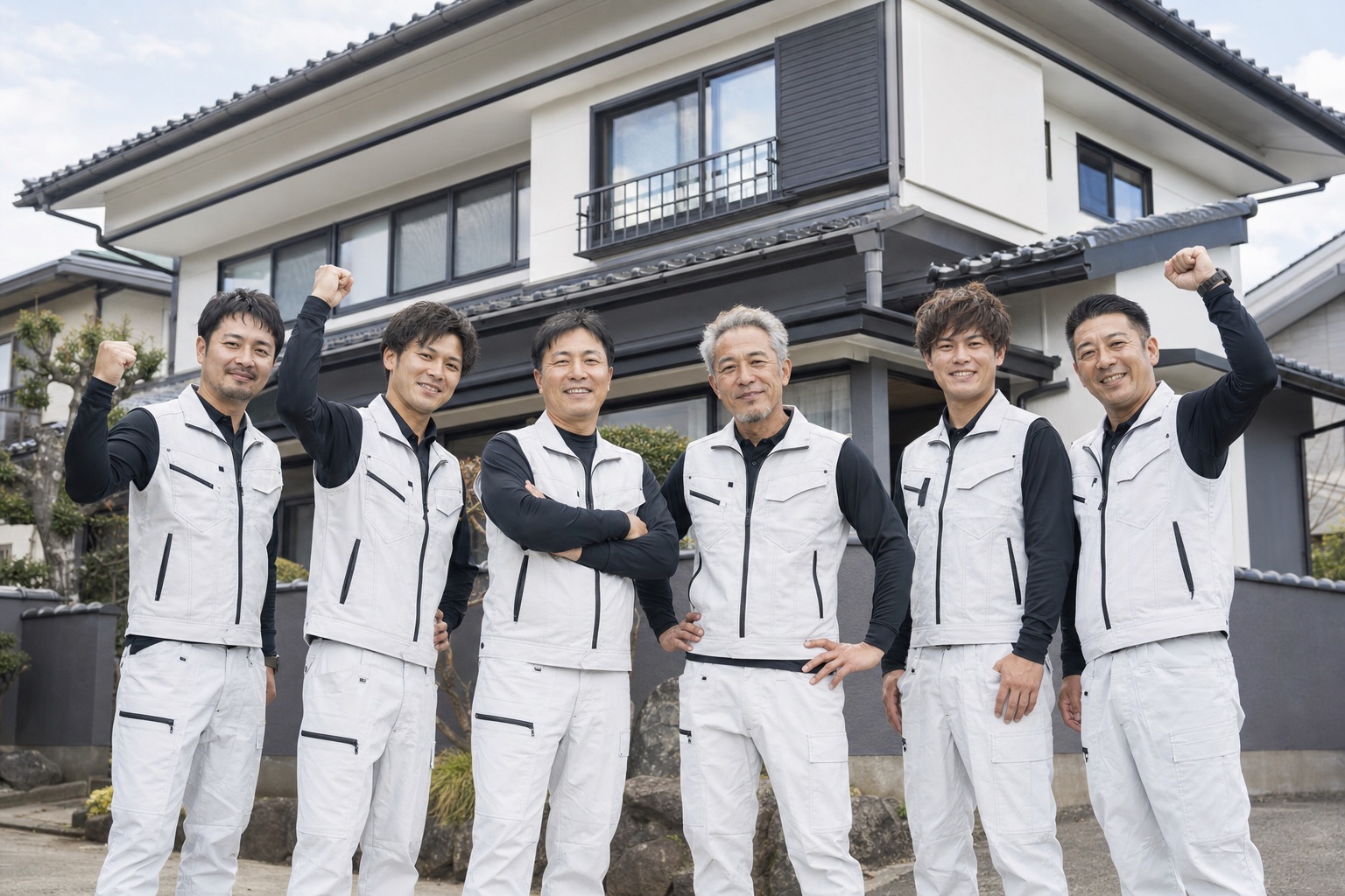 松原塗装店の職人チーム